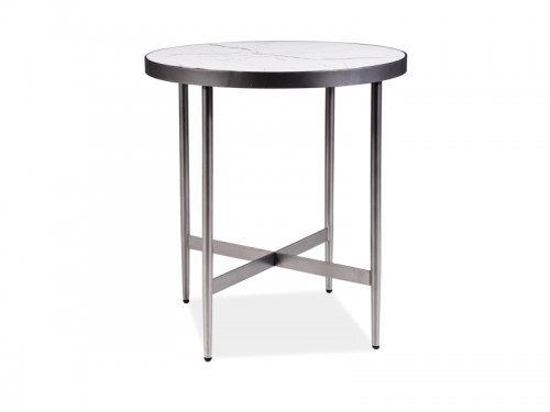 Журнальний стіл Dolores C Signal Білий (ефект мармуру) / Сірий